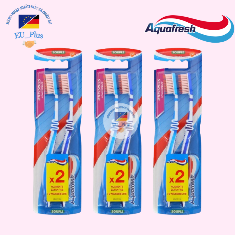 ชุดแปรงสีฟัน Aquafresh 2- Soft, Bristles ( ฝรั ่ งเศส- 5054563011947