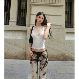 เสื้อคล้องคอผ้าฝ้ายยืด 2 ชั้น - Vietanhsng - A9