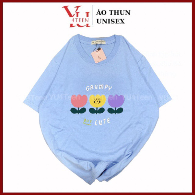 เสื้อยืด UNISEX ผู้ชายและผู้หญิงพิมพ์ลาย FLOWER GRUMMY CUTE HOT (ทุกขนาด ML-XL-XXL BIGSIZ