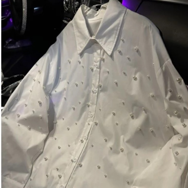 เสื้อเชิ้ตผู้หญิงมุกและลินินคุณภาพสูงเสื้อฤดูร้อนเย็น