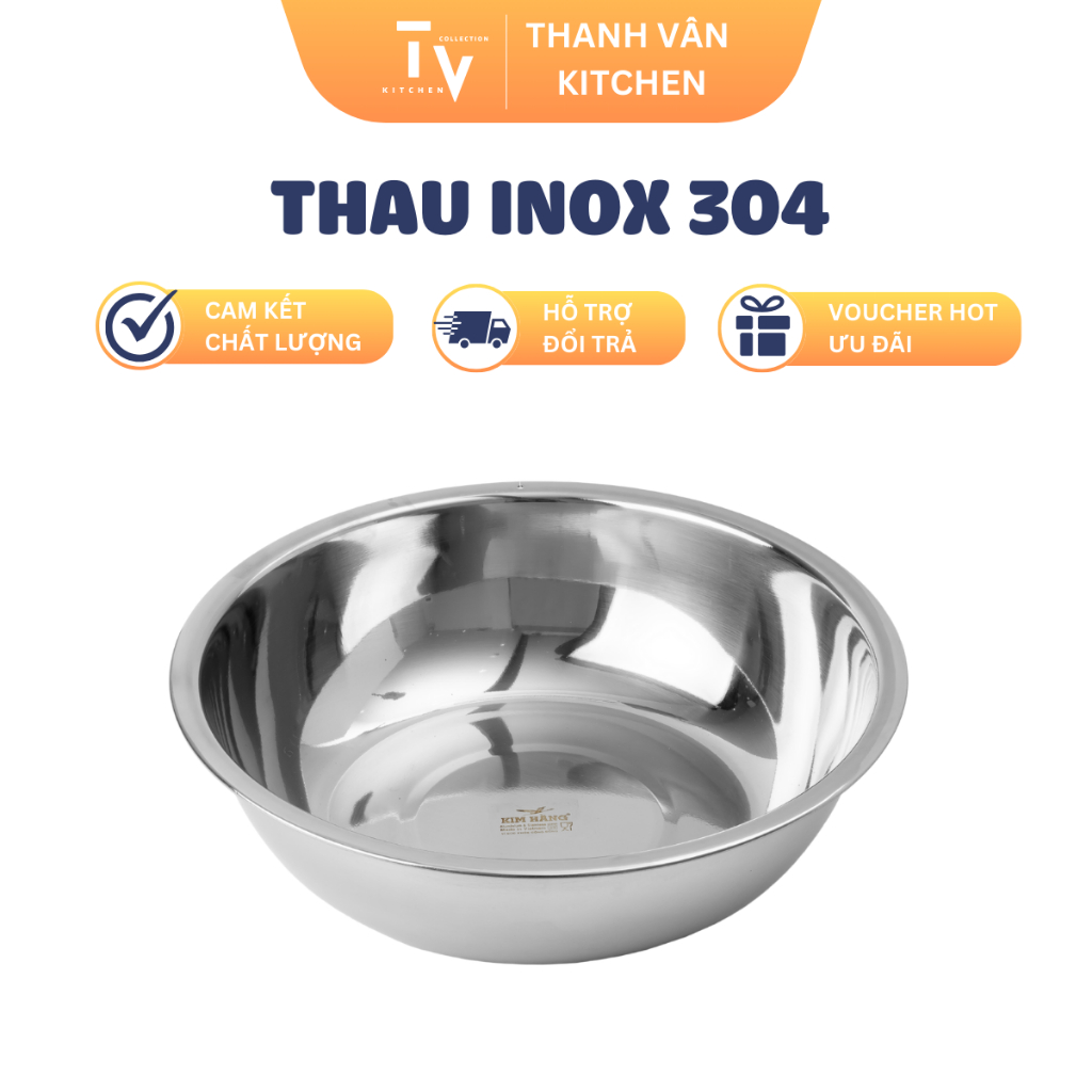 กะละมังสแตนเลส 304 หลายขนาด แบบหนา ใส่อาหาร ล้างผัก กะละมังครัวสแตนเลส 10 ขนาด (โทรทัศน์351)