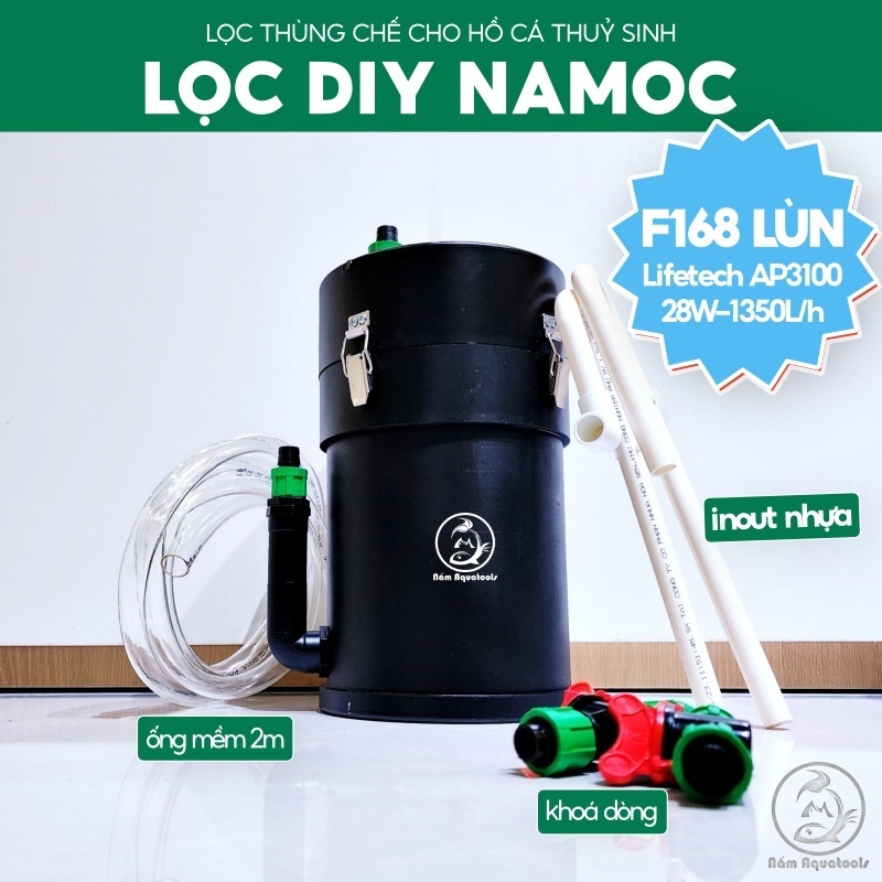 ไส้กรอง DIY NAMOC Fi168 DWARF | 28W~1350L/H (ความสูง 30 ซม.) - ตัวกรองแคระสําหรับตู้ปลา
