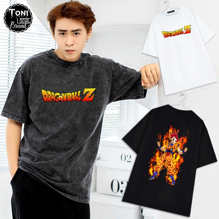 DRAGON BALL เสื้อยืดแขนสั้น Local Brand Cotton ทรงหลวม 100% สําหรับผู้ชายและผู้หญิง Unisex (AT7000L 