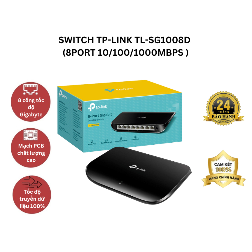 อุปกรณ์เครือข่าย TP-LINK SWITCH TL-SG1008D