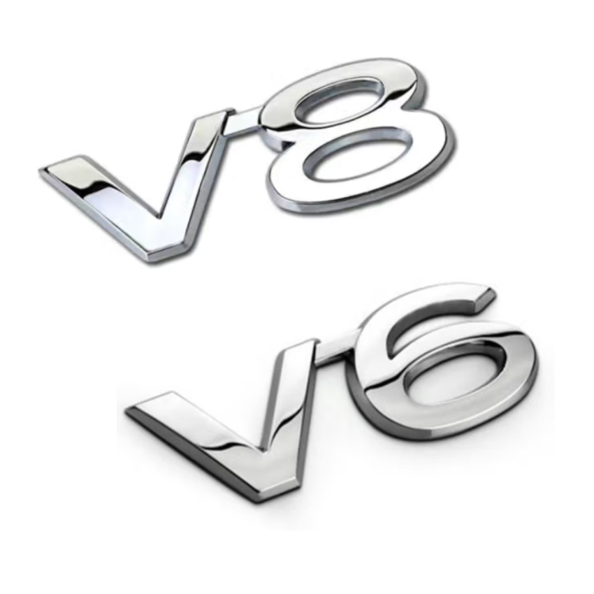 สติ๊กเกอร์รูปลอก V8 และ V6 สําหรับด้านหลัง Toyota Land Cruiser และ Land Cruiser Prado