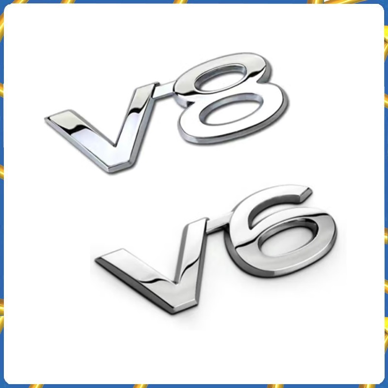 รูปลอก V8 และ V6 สําหรับด้านหลัง Toyota Land Cruiser และ Toyota Land Cruiser Prado