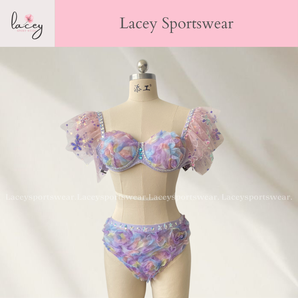 (ทําวัด) Pole Dance/ ชุดการแสดง/ galaxy ออกแบบชุด Pole Dance - Lacey Sportswear