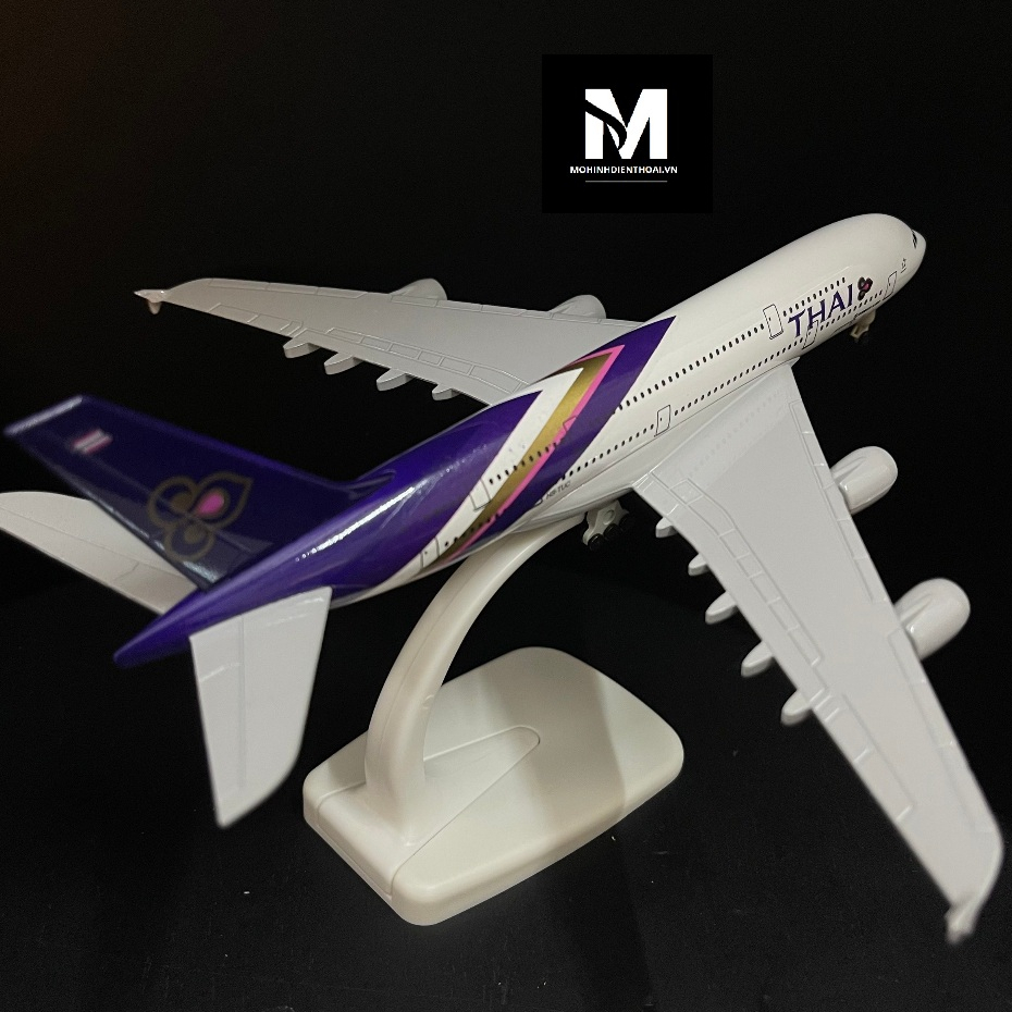 AIRBUS A380 THAI AIRWAYS AIRBUS AIRCRAFT รุ่น 1:400 (20 ซม.) โลหะคุณภาพสูง, BEAUTIFUL GLOSSY STATIC 