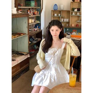 [V1.724] แม็กซี่เดรสเอวระบายสีขาวสุดน่ารัก (มีรูปถ่ายจริง)