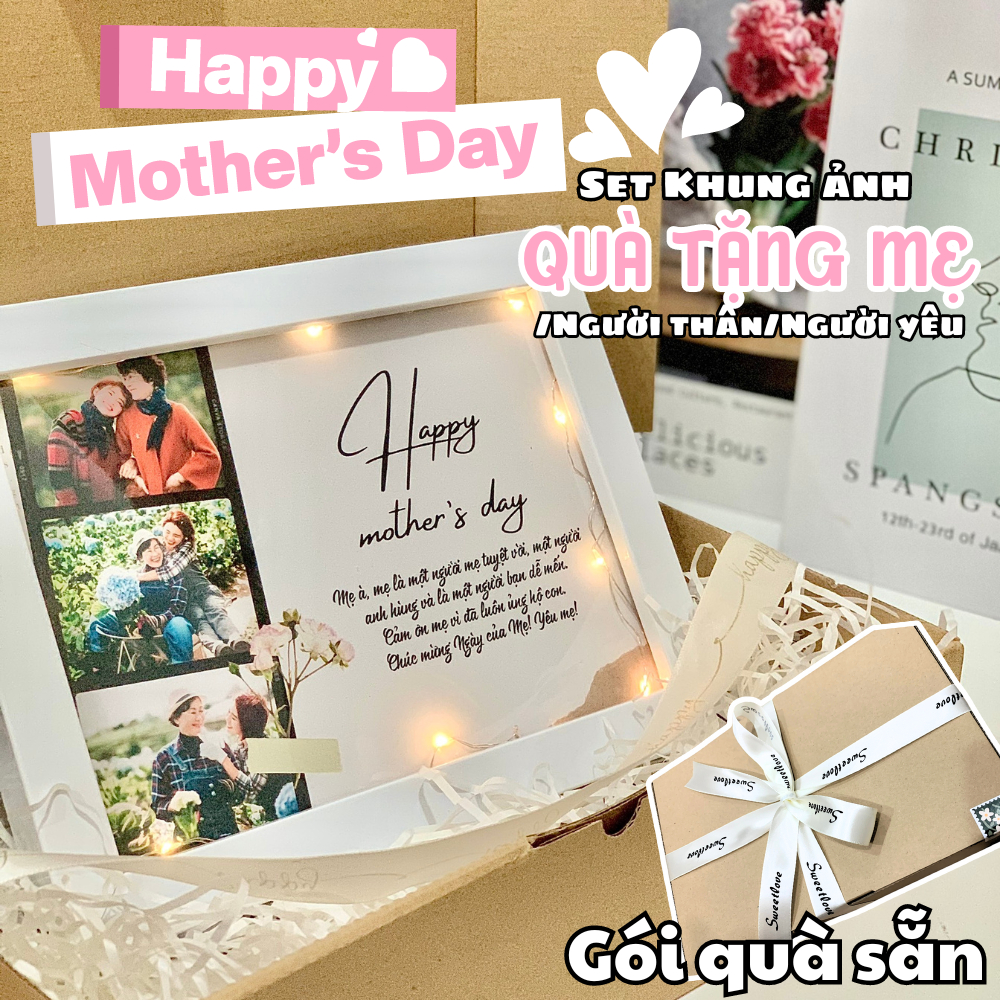 MOTHER GIFT SET - MOTHERS DAY 12/5 HAPPY MOTHERS DAY - กรอบรูป LED, LoveBox