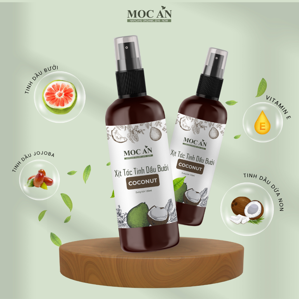 บีโค120. Coconut Non Grapefruit Essential Oil Hair Growth Spray ( Conut🌹 120ml Moc An Haircare