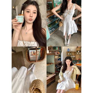 [V1.724] แม็กซี่เดรสเอวระบายสีขาวสุดน่ารัก (มีรูปถ่ายจริง)