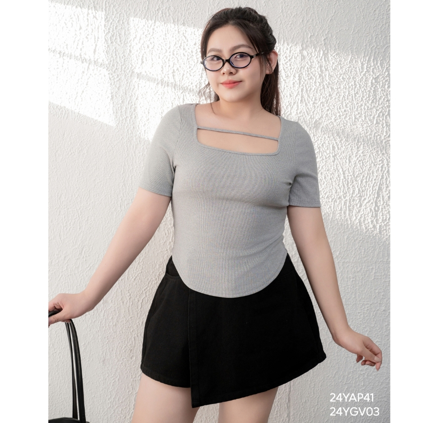 เสื้อคล้องคอคอกลม BIGSIZE – 24YAP41 - [BU Bigsize Young]