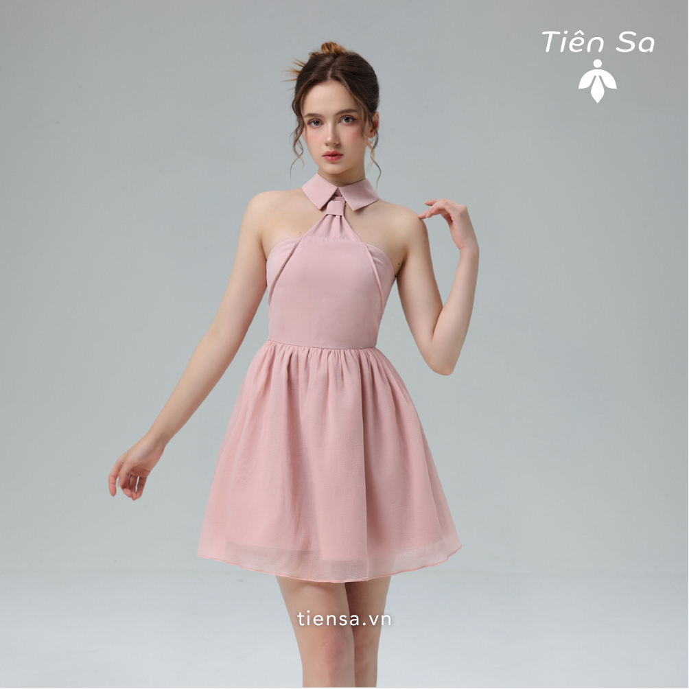 TIEN SA เดรสผู้หญิงคล้องคอและเสื้อเชิ้ต somin dress TSD010004