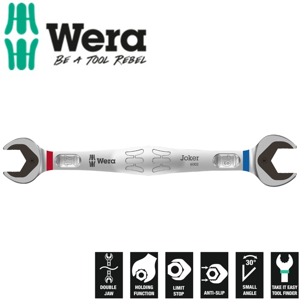 Wera Joker 6002 Joker 17 + 19 ประแจวงล้อรวม 2 ช่อง 17 มม. และ 19 มม. Wera 05003765001