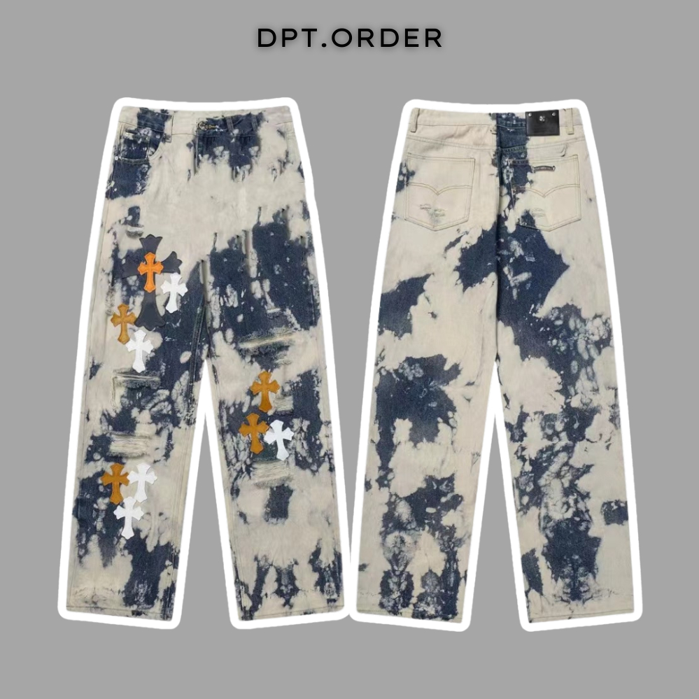 (คุณภาพดีที่สุด) กางเกง Chrome Hearts ลายไม่ซ้ําใคร