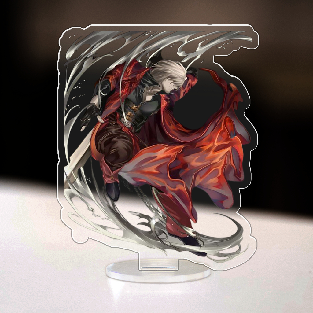 Standee, Devil May Cry Dante ANIME พวงกุญแจเป็นของขวัญให้เพื่อน, ญาติ, ของตกแต่งโต๊ะทํางาน, มุมการศึ