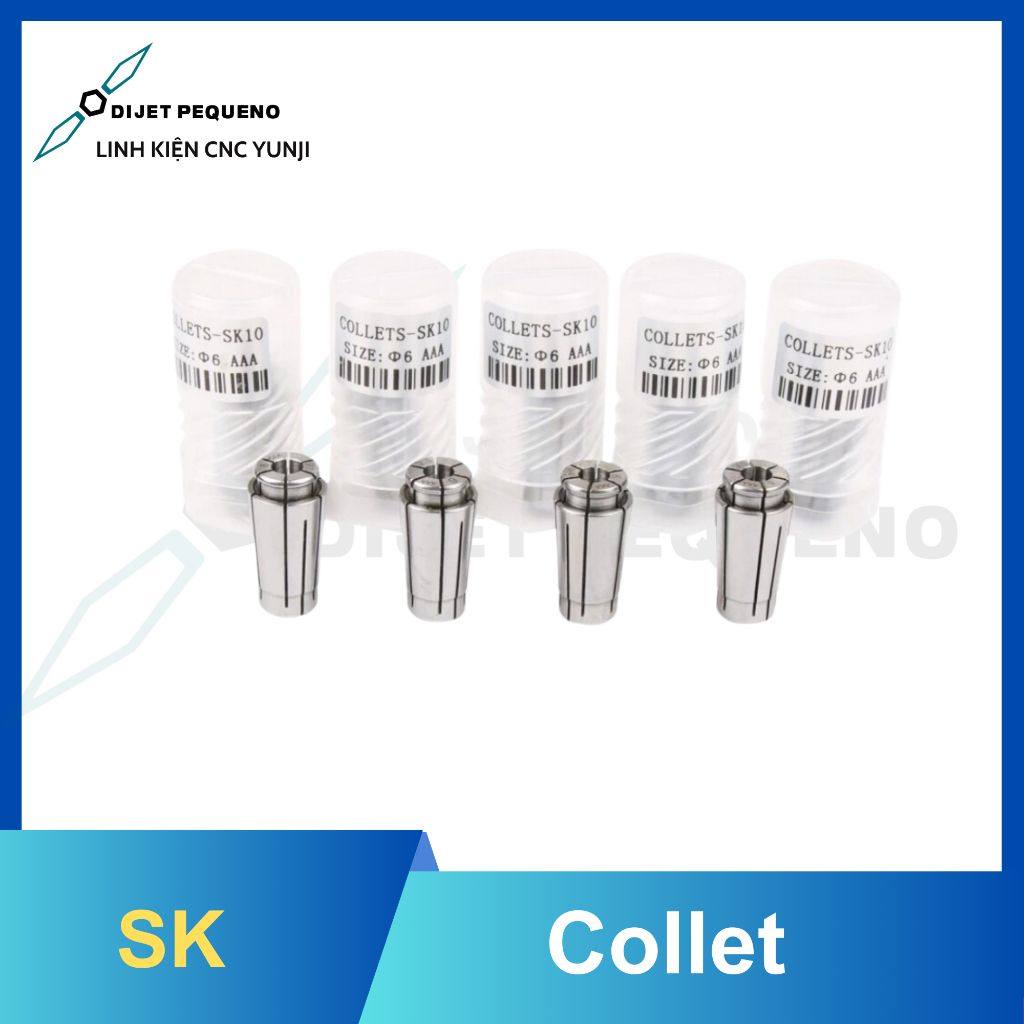 Collet SK10, SK16 - คอลเลทเครื่องตัดกัดชนิด SK ความแม่นยําสูง