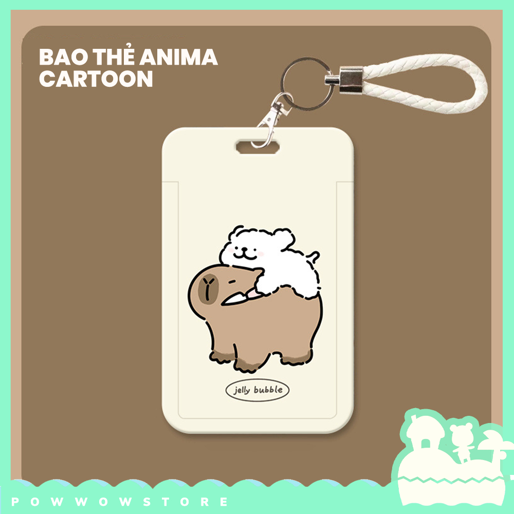 [มีจําหน่ายในสหราชอาณาจักร] ที่ใส่บัตรพนักงานแนวตั้ง พลาสติก หน้าท้อง ตัวละครการ์ตูน คาปิบาระ ตลก