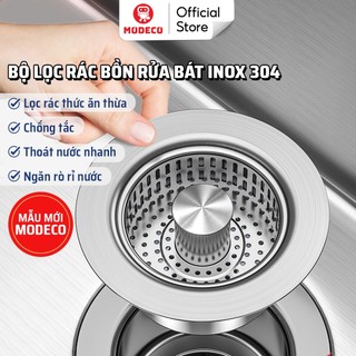 Bộ Lọc Rác Bồn Rửa Bát Cao Cấp Modeco - Thoát Nước Nhanh, Chống Tắc, Ngăn Mùi Hôi Và Côn Trùng, Thép Không Gỉ 304
