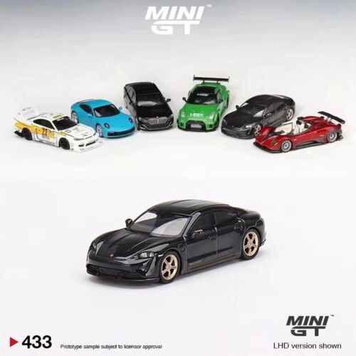 [Hanoitoys]MINIGT 1:64 Porsche Taycan Turbo S Volcano Alloy Grey Metallic
