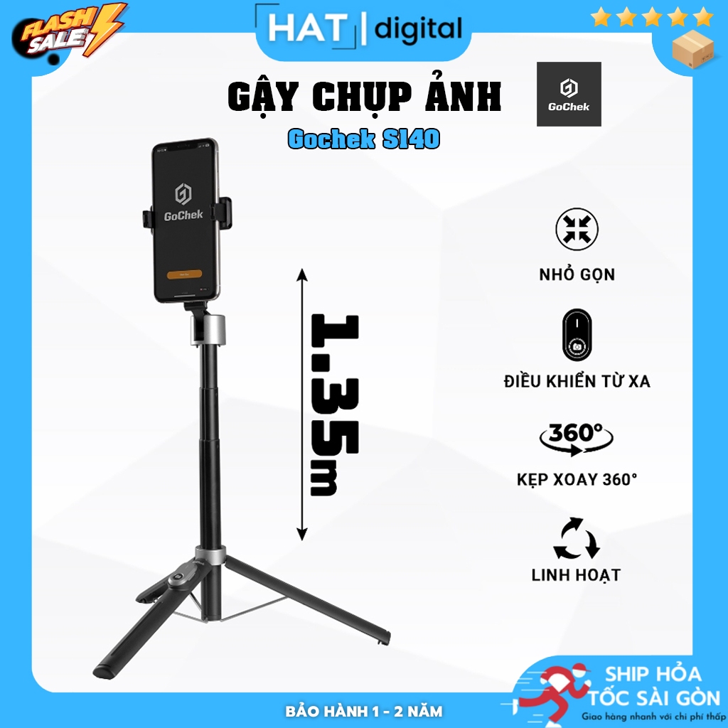 Kochek S140 ขาตั้งกล้องถ่ายภาพ | GoChek ขาตั้งกล้อง/โทรศัพท์ Bluetooth Selfi, Livestream, Vlog