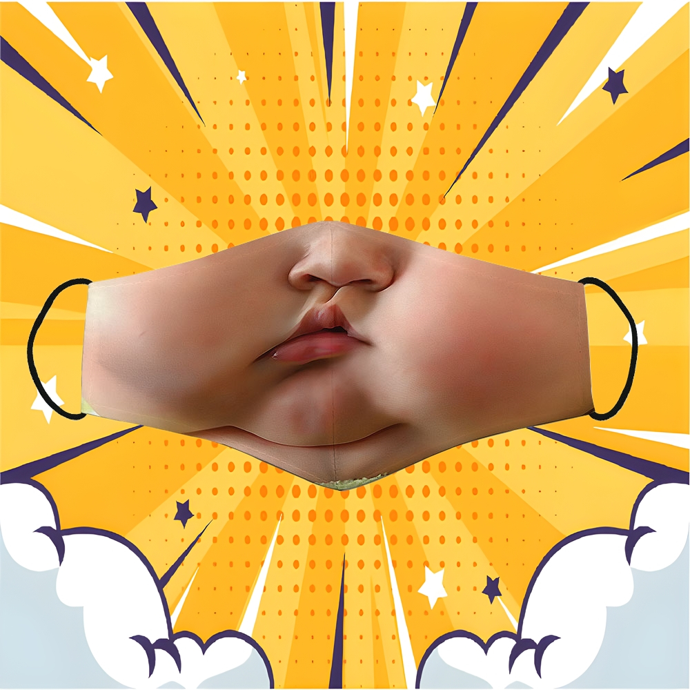 Troll มาส์กหน้าอ้วนตลกสําหรับผู้ชายและผู้หญิงพร้อมคาง Troll 3D