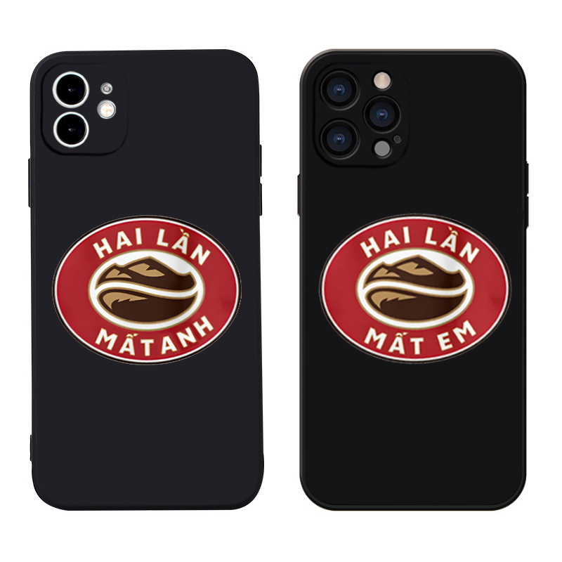 เคส iPhone แบบนุ่มสีดําสูญเสียคุณสองครั้ง iPhone 15 14 13 12 11 Pro Max SE 2020 X XR XS MAx 8 7 ip 6