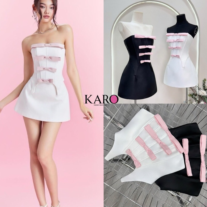 ชุดถ้วยให้นมมีโบว์ชมพู 4 ชิ้น gen K5362 - CAROTSHOP