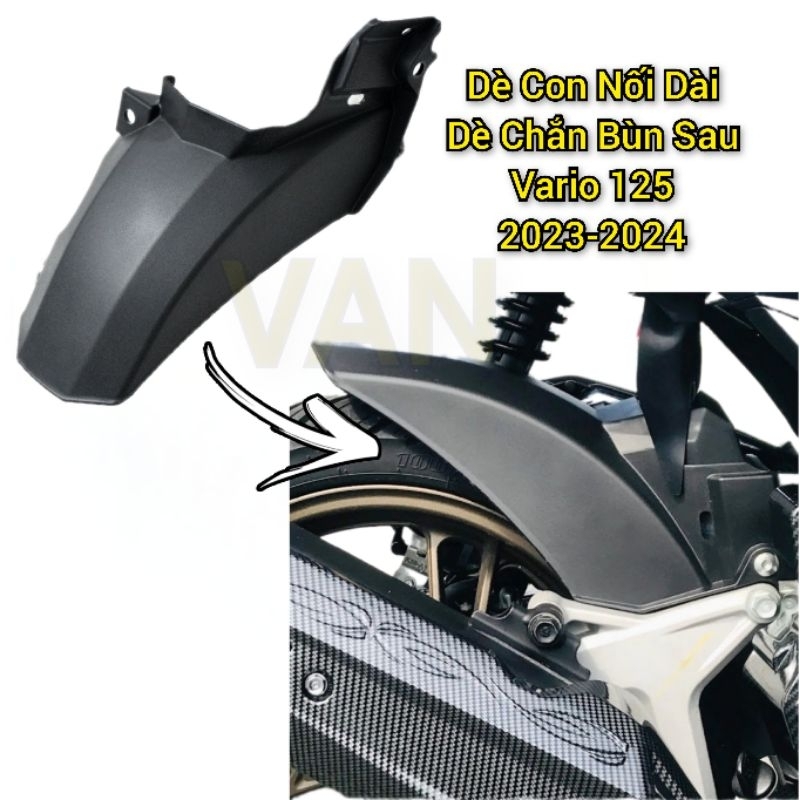 Vario 125 2023 VARIO 2018->2021 ส่วนต่อขยายบังโคลนหลัง พลาสติกสีดําด้าน