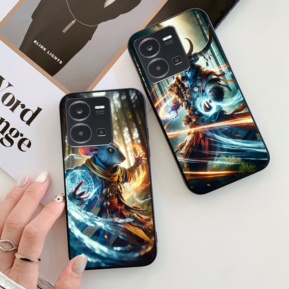 Vivo y35 4g / y55 2022 4g / vivo y55 2022 5g case with magician zodiac สัตว์
