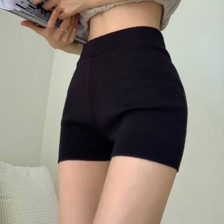 กางเกงขาสั้น นักขี่จักรยาน ผู้หญิงผ้ายืดบางและพื้นเรียบใส่สบาย