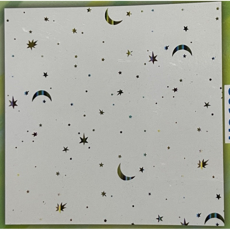10 แผ่นฝ้าเพดานหยดพลาสติกลายดวงจันทร์และดาว 60ซม x 60ซม
