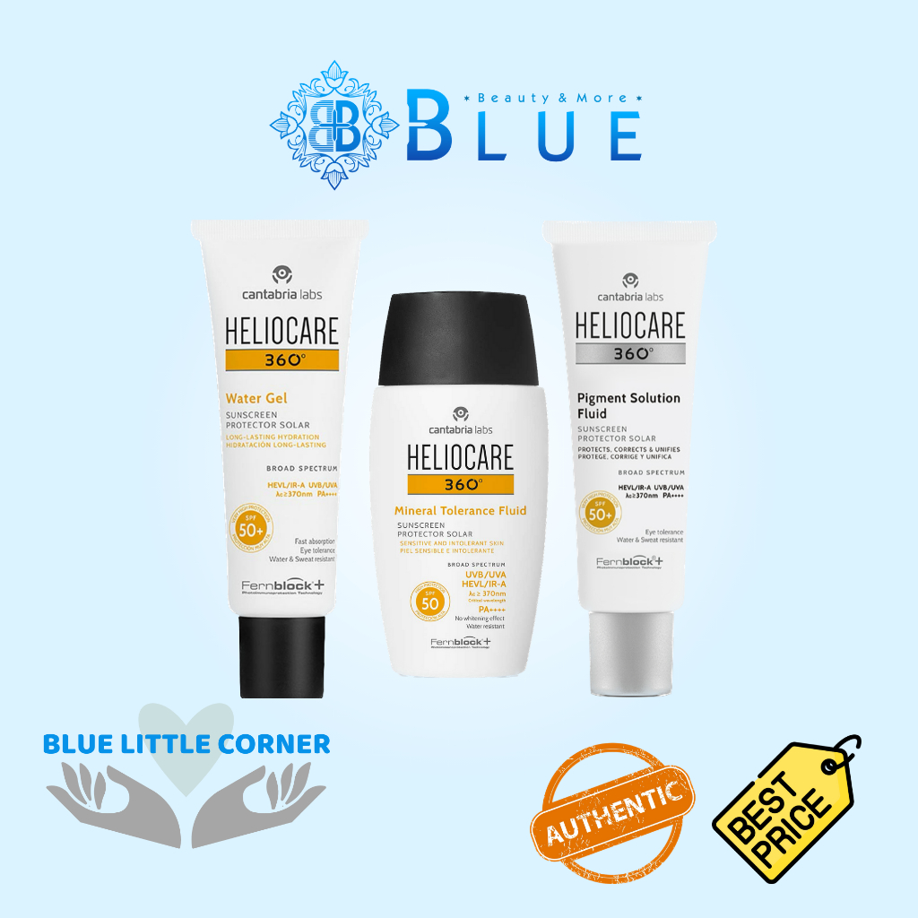 Heliocare Pigment / Water Gel / Mineral Tolerance Fluid Sunscreen
