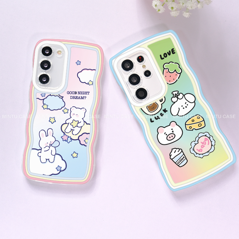 SAMSUNG เคสหยักสําหรับSamsung S25 S25Plus S25+ S25Ultra S24 S24FE S24Plus S24+ S24Ultra A05 A05s A15