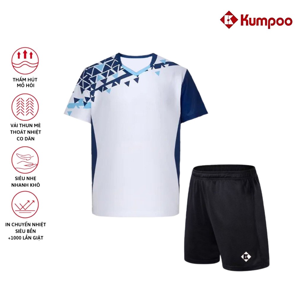 [TOP +SHORT ]STEBadminton Shirt, Kumpoo กางเกงแบดมินตันมืออาชีพใช ้ ในการแข ่ งขันแบดมินตัน M5S14 Quick Drying Sports Jersey