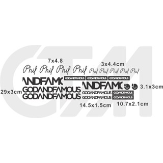 แสตมป์ GODANDFAMOUS กันน้ําและทนต่อการจาง