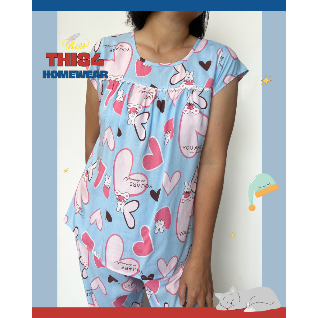 Thi84 home wear set - 2405DMN002 - ผ้าคอตตอนสุดเท่ ลายน่ารัก