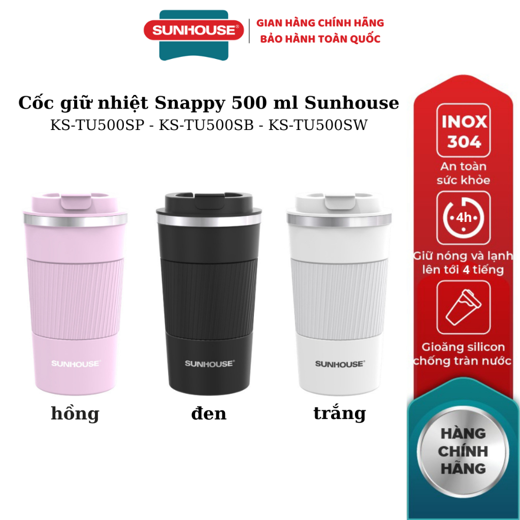 ของแท้ - ถ้วยเก็บความร้อน Snappy 500ml KS-TU500SP - KS-TU500SB - KS-TU500SW