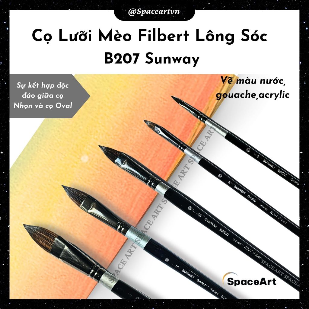Filbert Sunway Basic B207 แปรงขนกระรอก