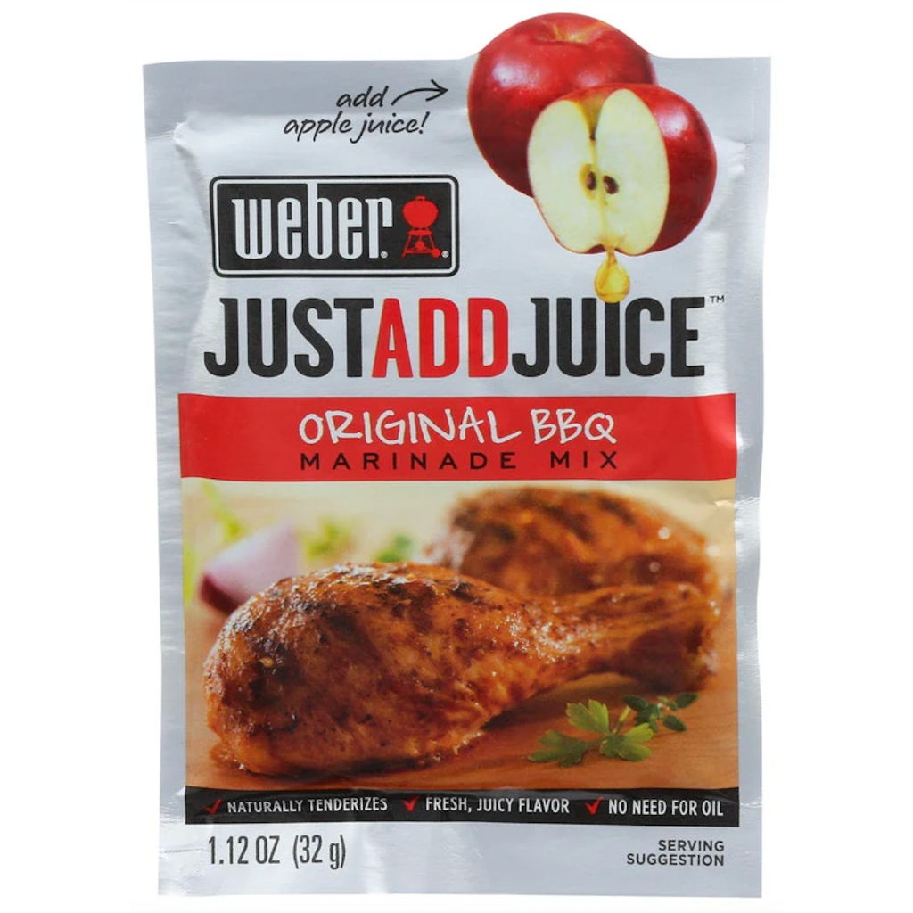 Weber Just Add Juice Marinade Mix, พริกไทยมะนาว - กระเทียมและสมุนไพร - Citrus Herb - BBQ, 32g