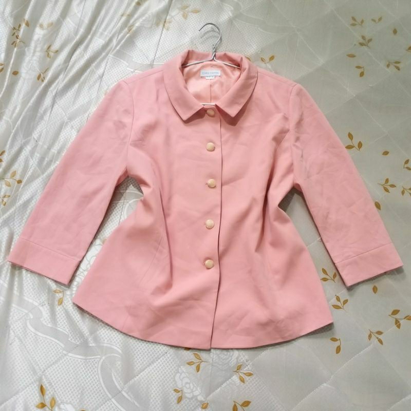 เสื้อกั๊กมือสอง P5 เสื้อกั๊กญี่ปุ่นสีส้มแท้ คุณภาพดี มีซับใน แขนสั้น Size L -XL (N100cm D61cm) ใหม่เ