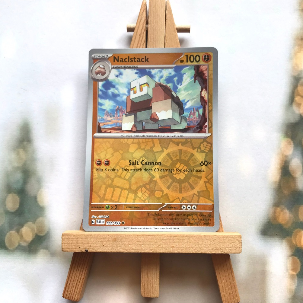 Pokemon Naclstack 122/193 Picture Card - Uncommon Reverse Holo English Odd Card