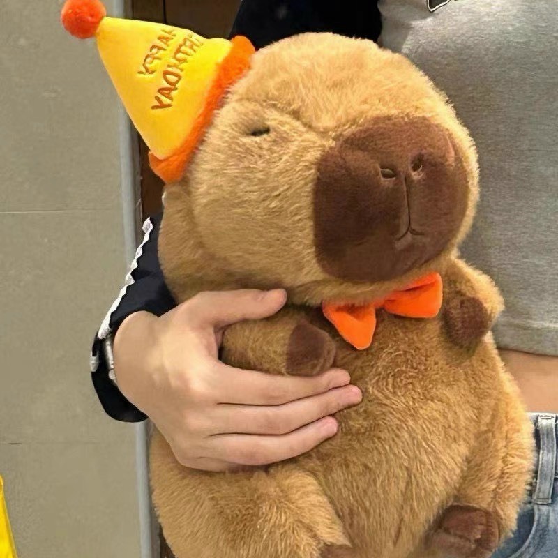 Teddy Bear Capybara Happy Hat - Capybara Hottrend Premium Foreign Minister City Teddy Bear