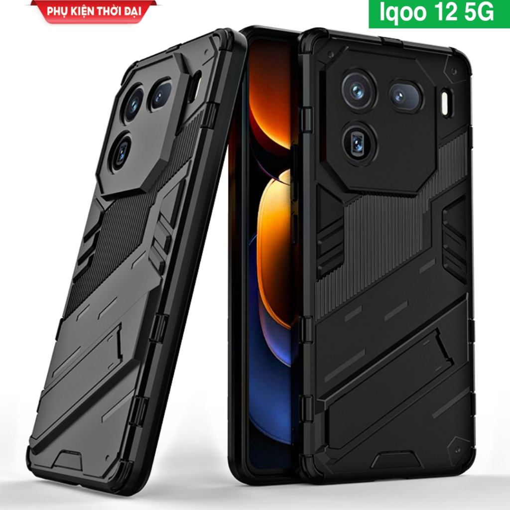 IQOO 12 / 12 Pro / iQO 13 iron man ver 2 เคสกันกระแทก ขาตั้งหลังสําหรับดูหนัง ป้องกันกล้อง