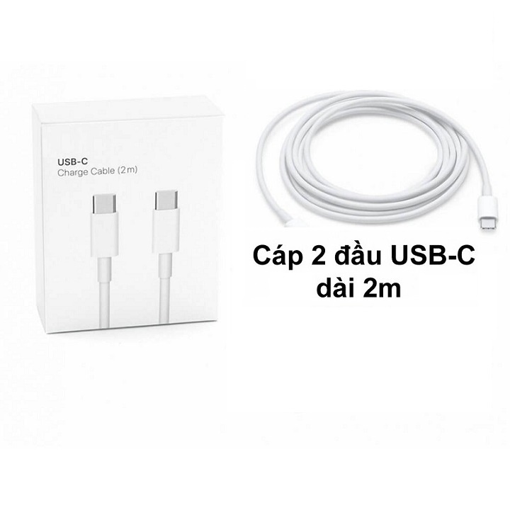 สายชาร์จ Type C ถึง Type-C ของแท้สําหรับ pro air 2016 ถึง 2020 M1 M2 Sam Dell xps Suface Raze ยาว 2 