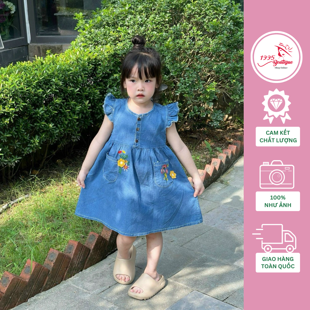 Canh Tien เดรสยีนส์ปัก 9 - 27kg - 1995 Boutique (Shop Online)