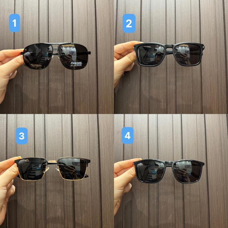 แว่นตาผู้ชายโพลาไรซ์ Shein มาตรฐานแท้ อุปกรณ์ครบกล่อง