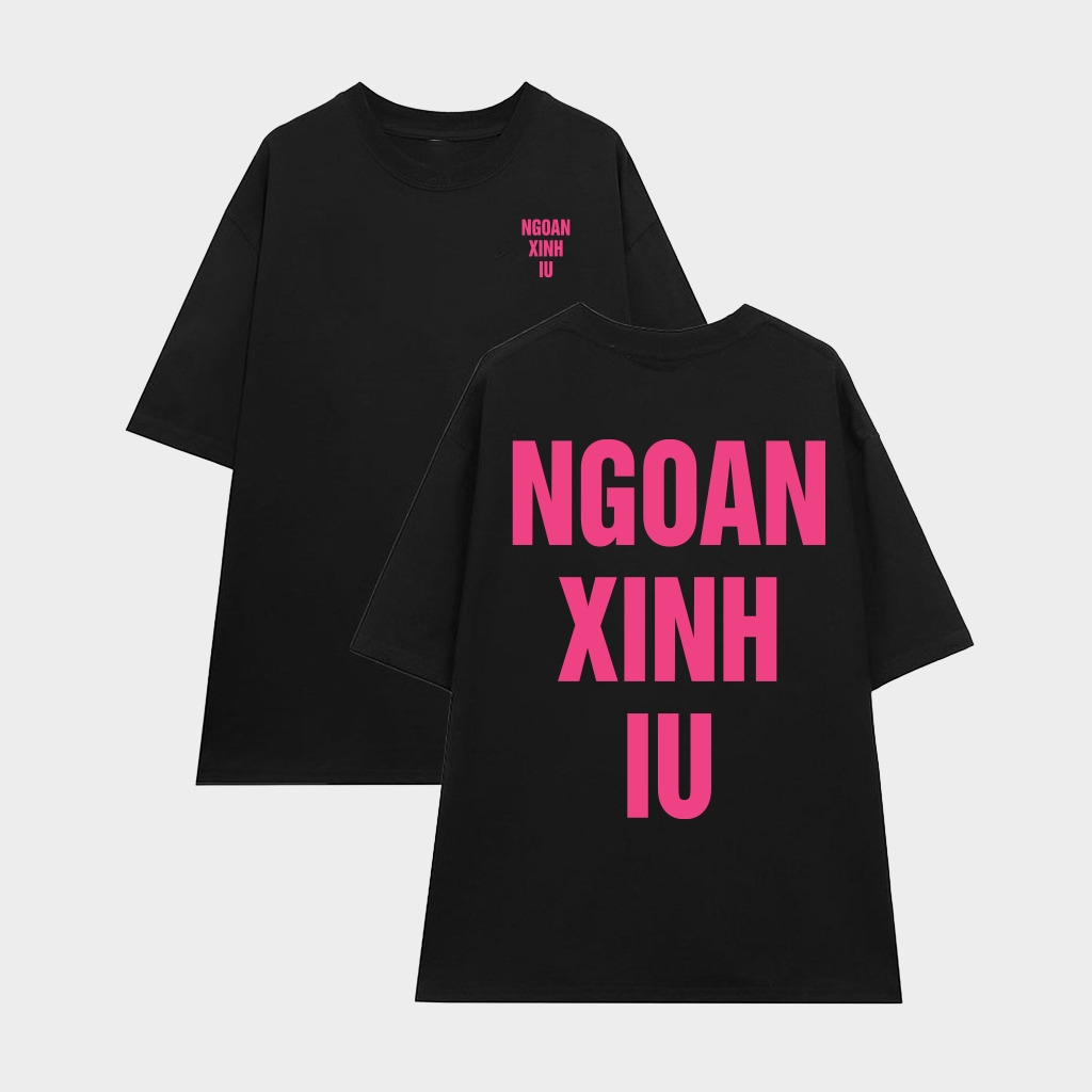 เสื้อยืด Unisex สําหรับผู้ชายและผู้หญิงพิมพ์ลายคํา "NGOAN XINH IU" ผ้าคอตตอน 100% สุดเท่