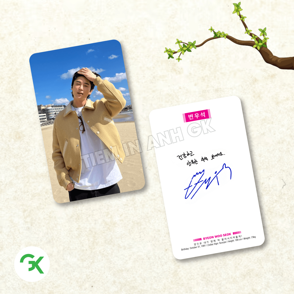 Photocard BYEON WOO SEOK (P2) - LOVELY RUNNER - Seonjae - Son Si - ขนาด 5.5x9cm
